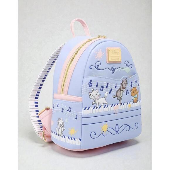 Loungefly Disney The Aristocats Kittens Piano Mini Backpack NWT main image 5